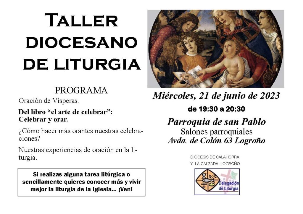 Taller diocesano liturgia 21 de junio 2023 La Rioja logroño San Pablo