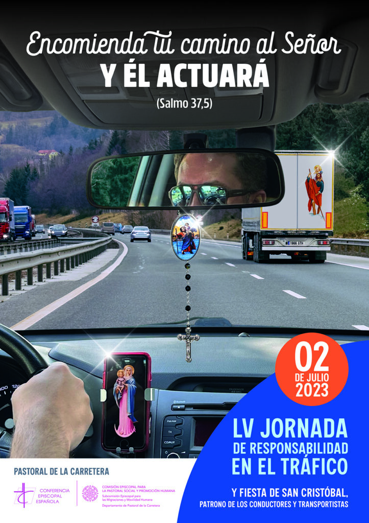 Cartel Trafico pastoral carretera la rioja