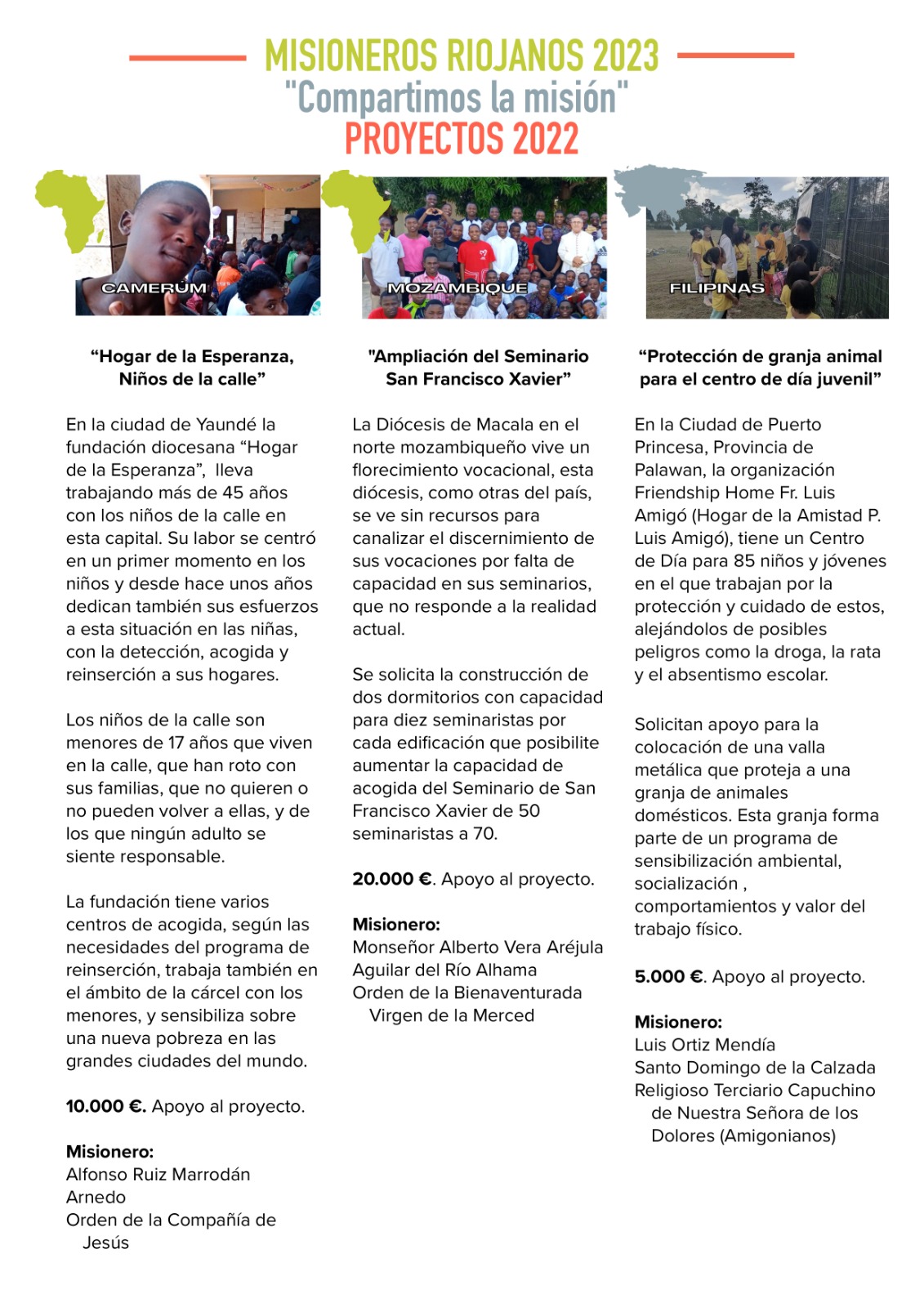 Proyectos Misiones 2022 La Rioja