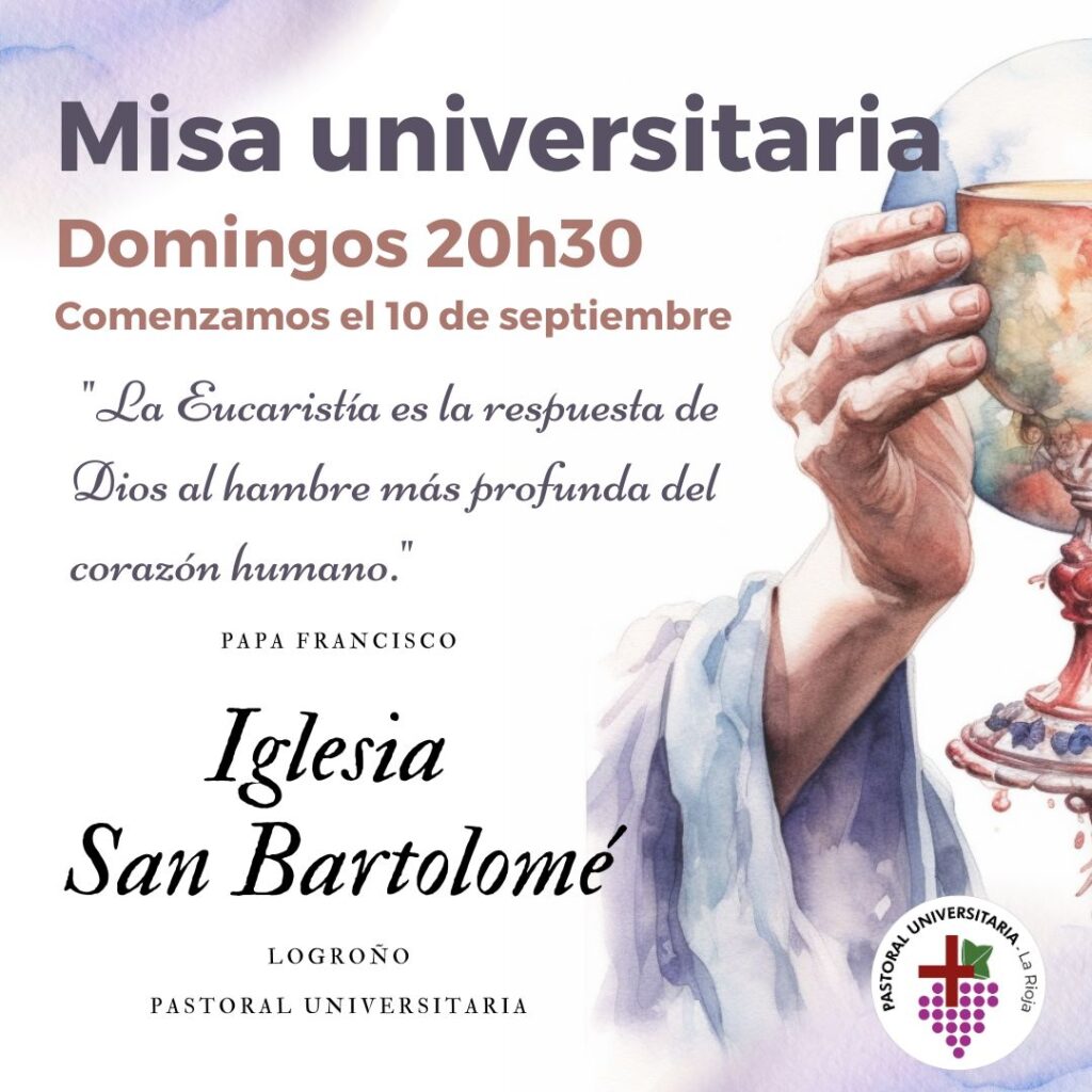 Misa Universitaria los domingos en San Bartolomé logroño la rioja diocesis de calahorra y la calzada logroño