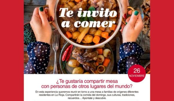 Cáritas La Rioja anima a familias de diferentes culturas a reunirse en torno a una mesa en el proyecto “Te invito a comer”